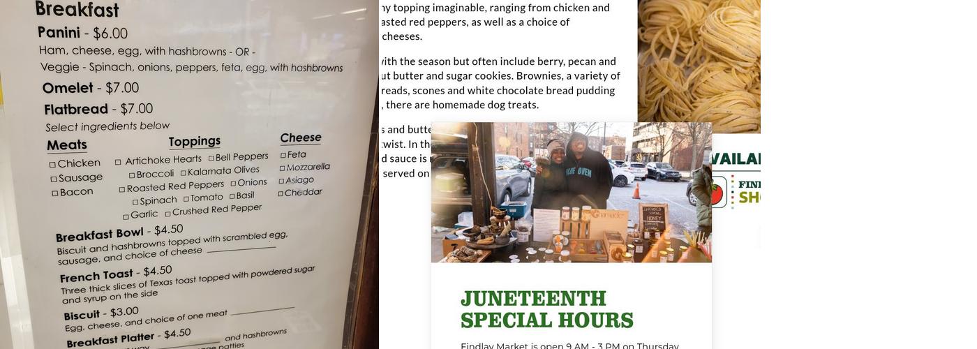 Bouchard's Bakery and Pasta Menu