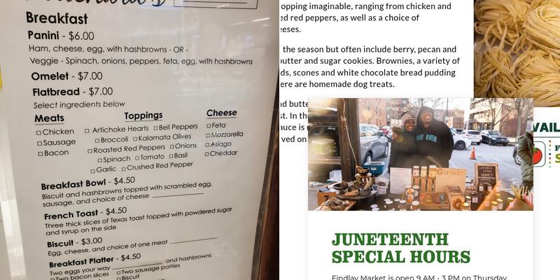 Bouchard's Bakery and Pasta Menu