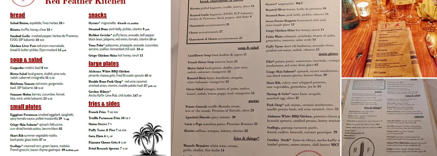 Red Feather Kitchen Menu