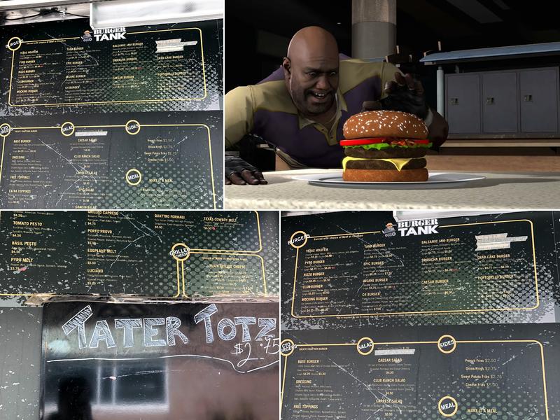 Burger Tank Menu