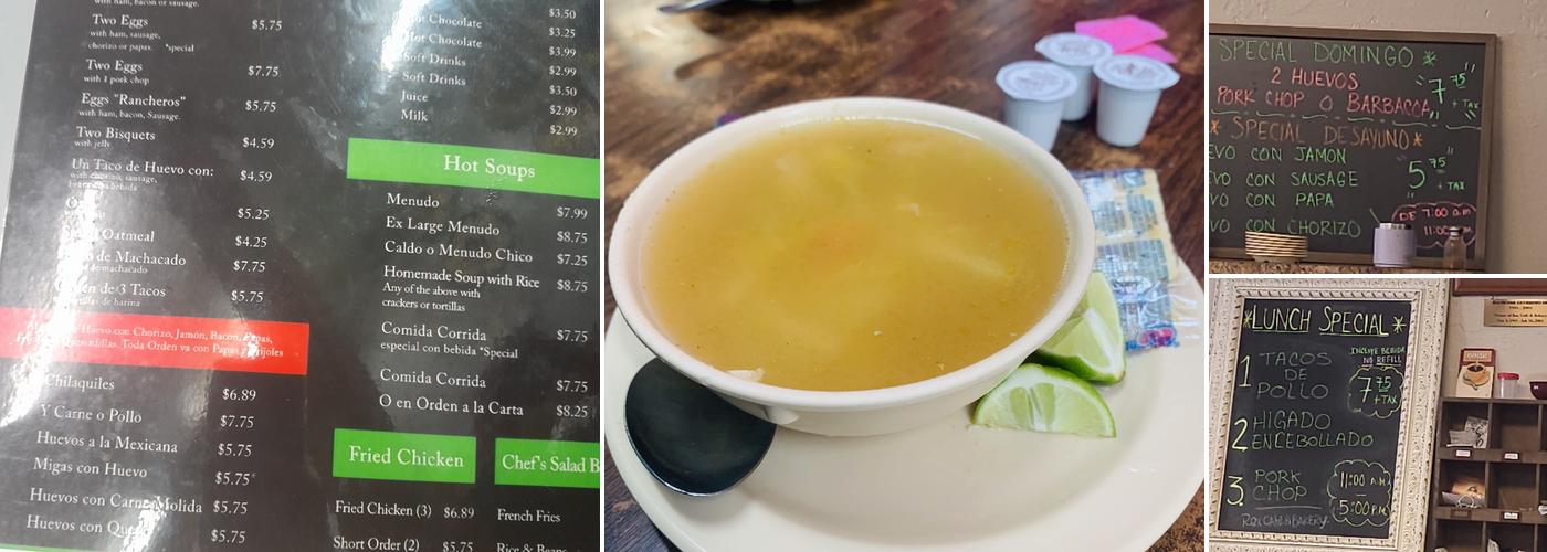 Rex Cafe & Bakery Menu