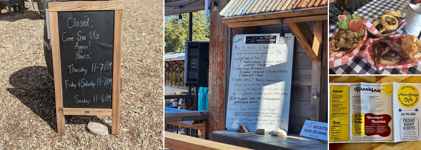 Alamo Springs Café Menu