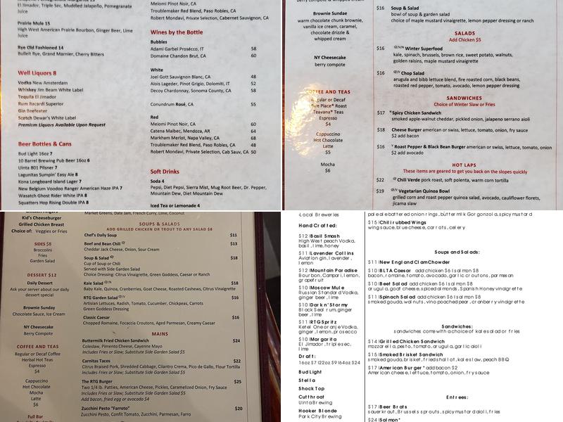 Red Tail Grill Menu