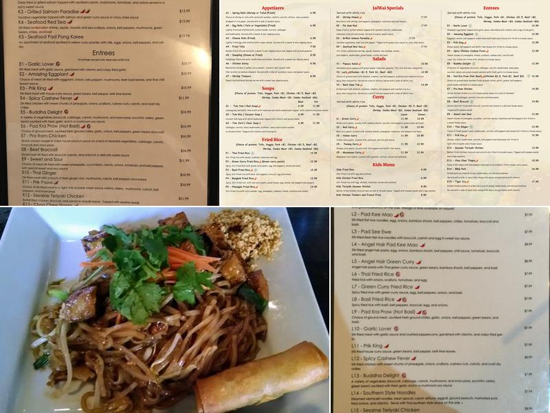 Jaiwai Thai Kitchen Menu