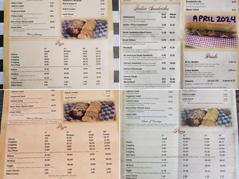 Hoagie's Pizza House,Inc. Menu