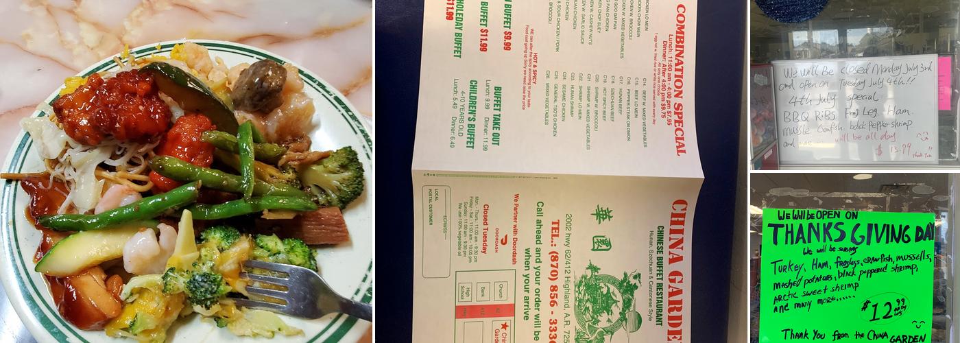 China Garden Menu