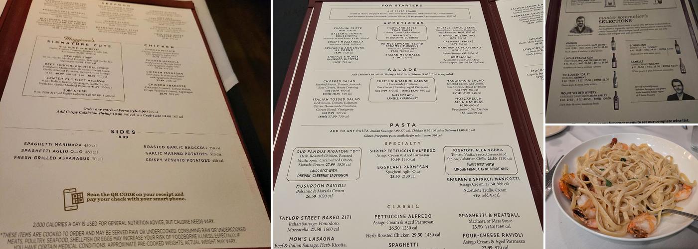Maggiano's Little Italy Menu