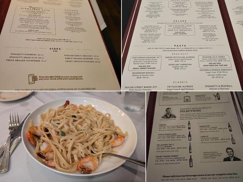 Maggiano's Little Italy Menu