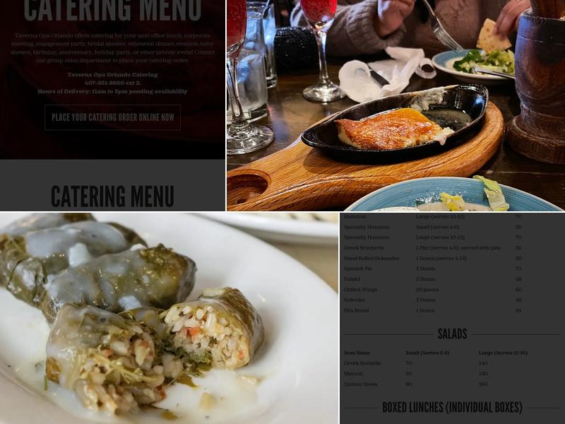 Taverna Opa Orlando Menu