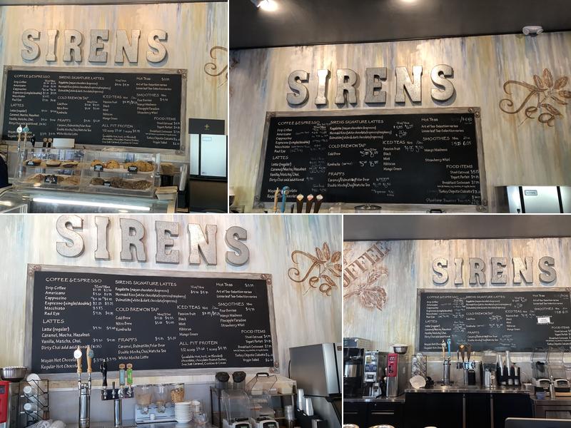 Sirens Java & Tea Menu