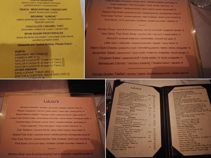 Lulou's Menu
