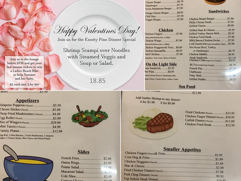 Knotty Pine Restaurant and Lounge Menu