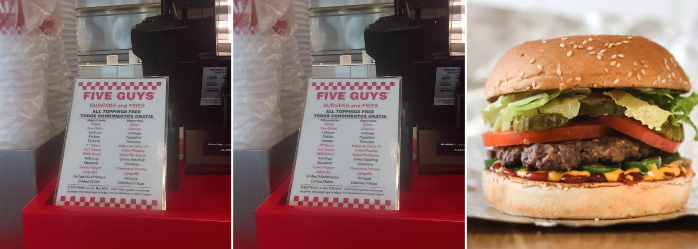 Five Guys Menu