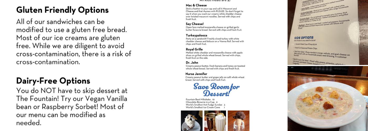 The Fountain On Locust Menu