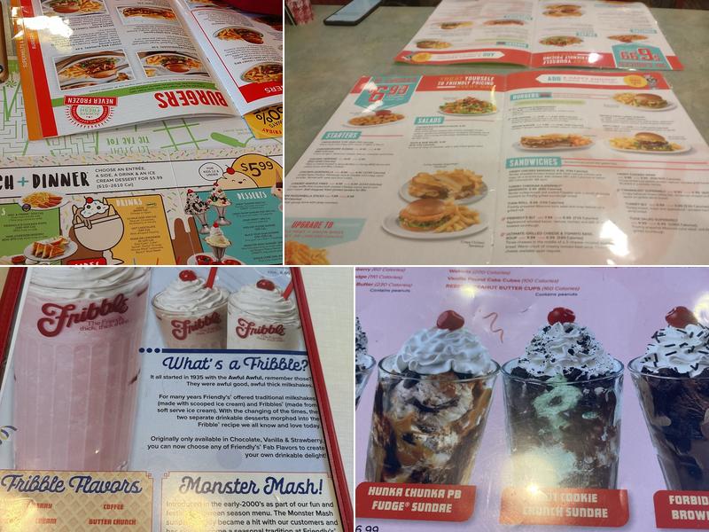 Friendly's Menu