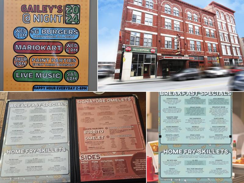 Gailey's Breakfast Cafe Menu