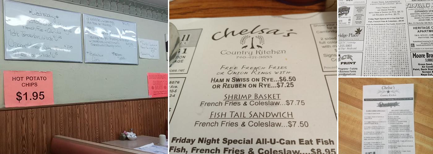 Chelsa's Menu
