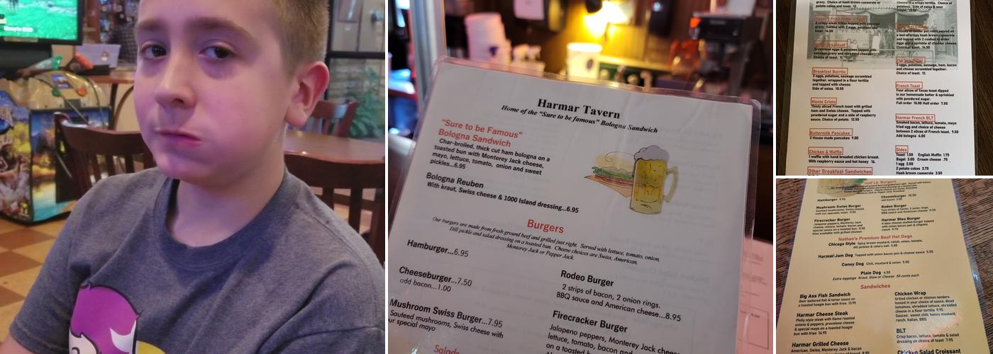 Harmar Tavern Menu