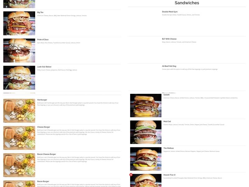 Mad Mikes Burgers & Fries Menu