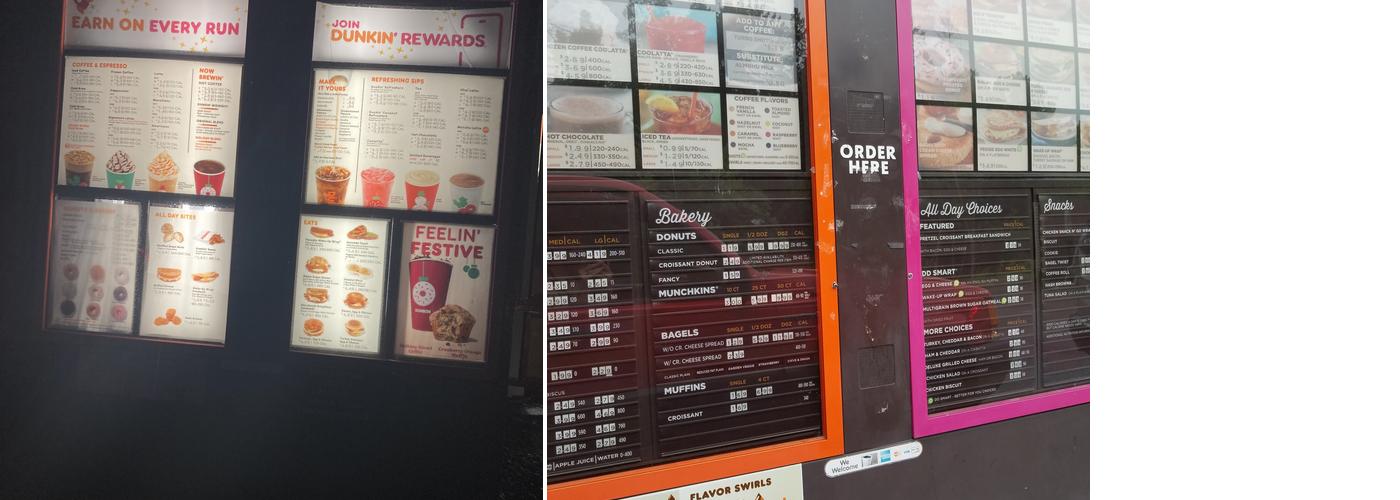 Dunkin' Menu