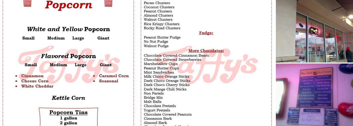 Taffy's Menu