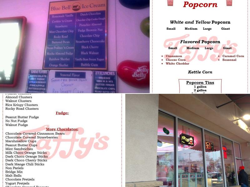 Taffy's Menu