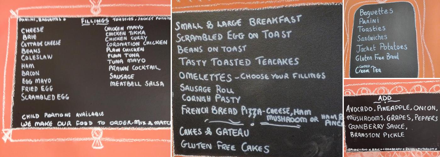 Weavers Coffee Shop Menu