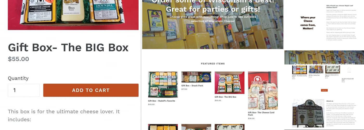 Maple Leaf Cheese Store Menu