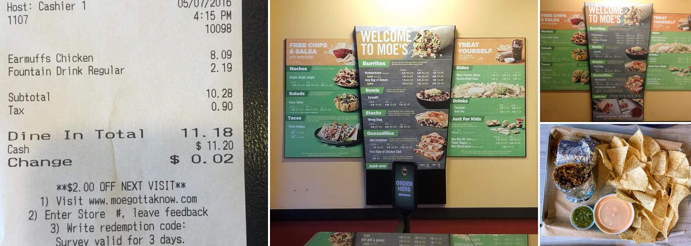 Moe's Southwest Grill Menu
