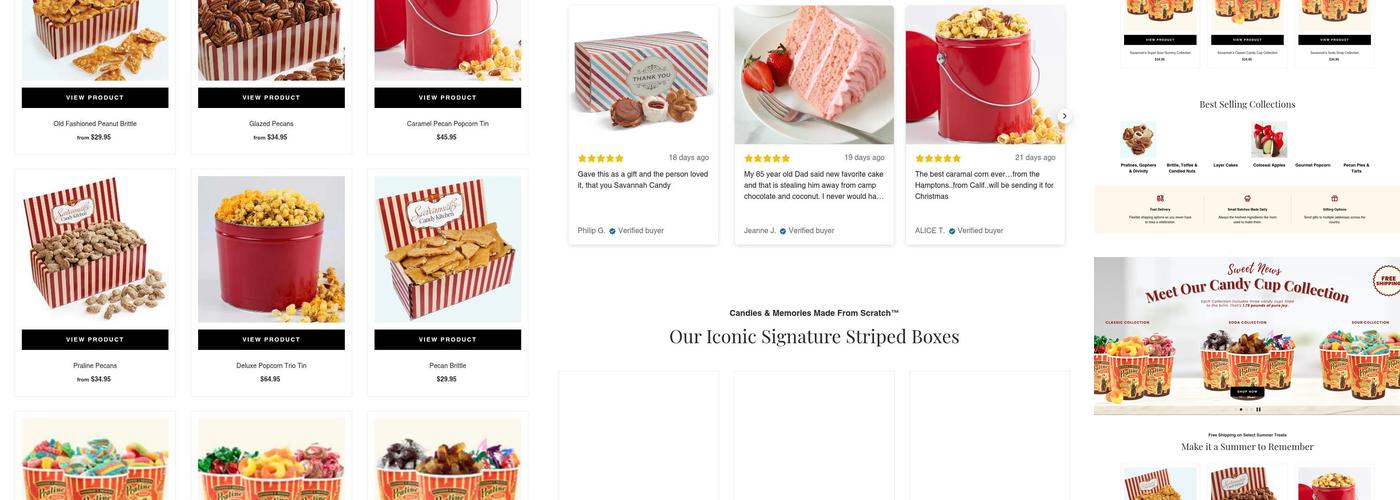 Savannah's Candy Kitchen Menu