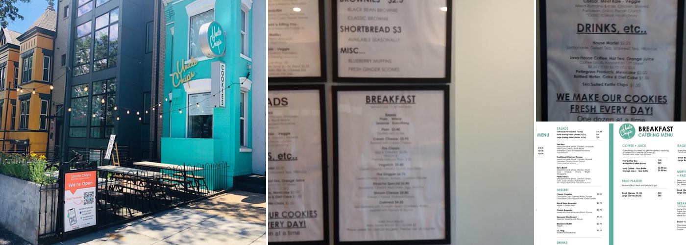 Uncle Chip's Cookies Menu