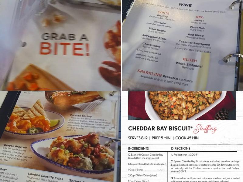 Red Lobster Menu