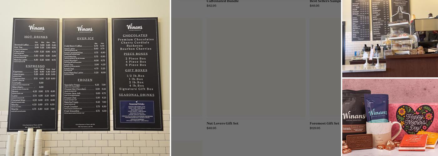 Winans Coffee & Chocolate Menu