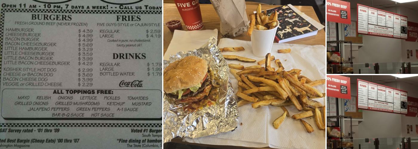 Five Guys Menu