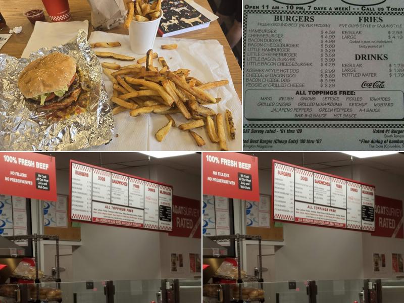 Five Guys Menu