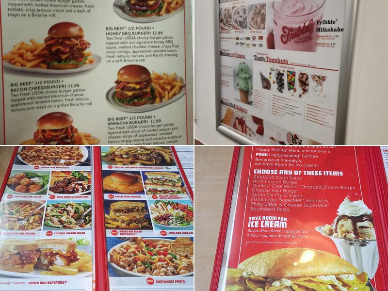 Friendly's Menu