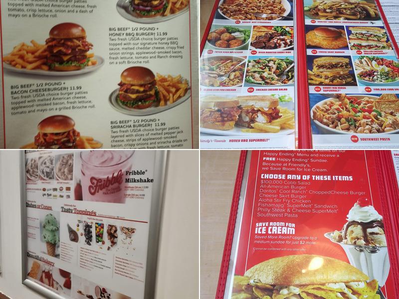 Friendly's Menu