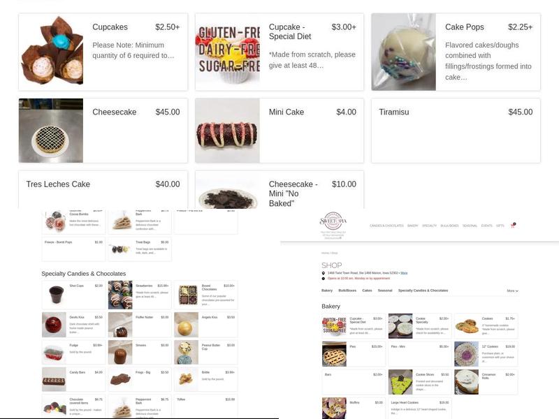 Sweetopia Menu