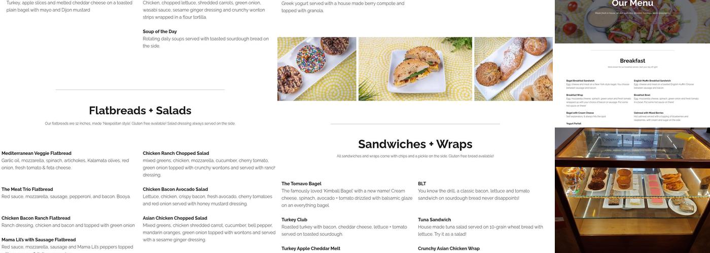 Kimball Coffeehouse Menu