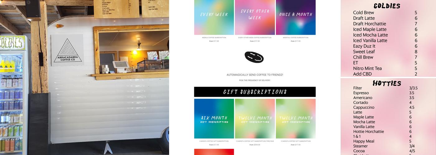 Abracadabra Coffee Co. Menu