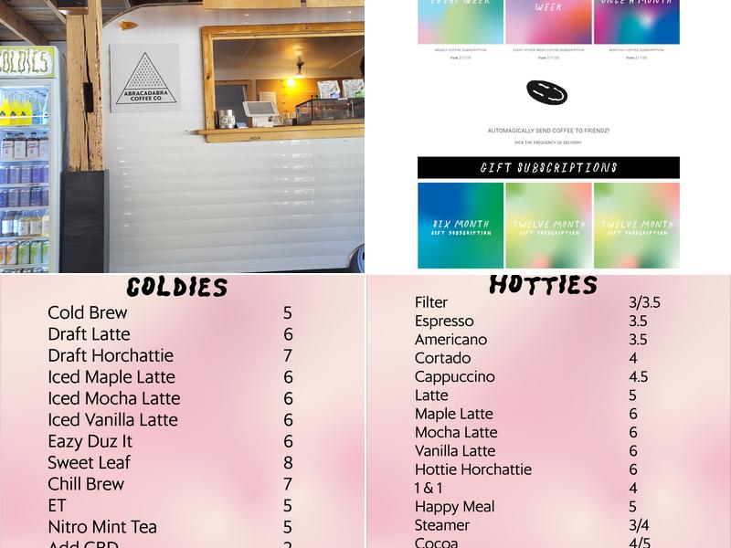 Abracadabra Coffee Co. Menu