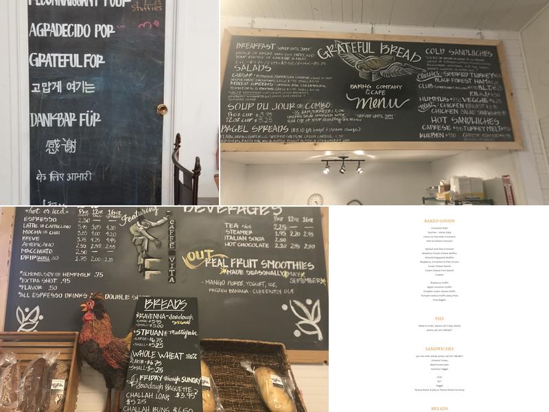 Grateful Bread Menu