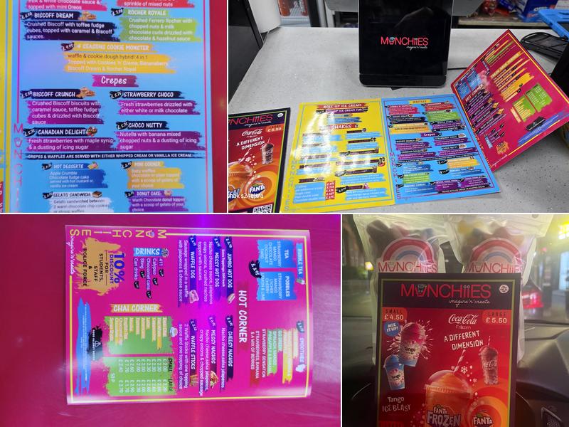 Munchiies Desserts ice cream Menu