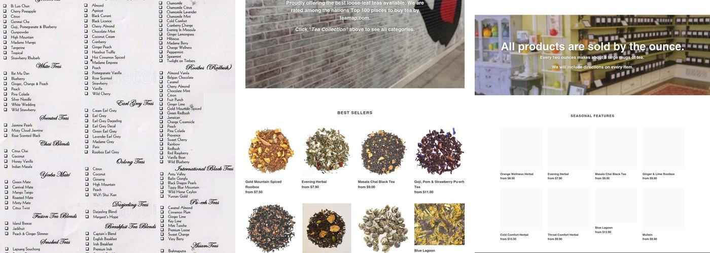 Tea Madame Menu