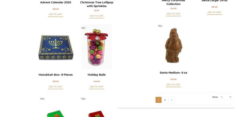 Mignon Chocolate Menu