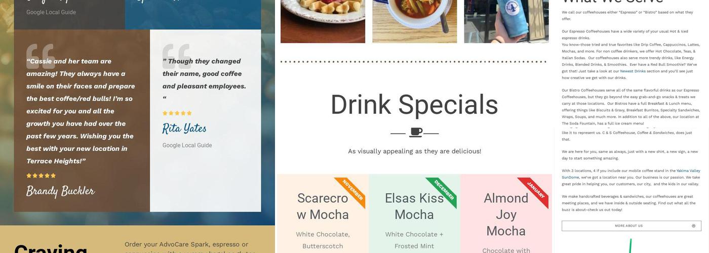 Tom Tom Espresso on Washington Menu