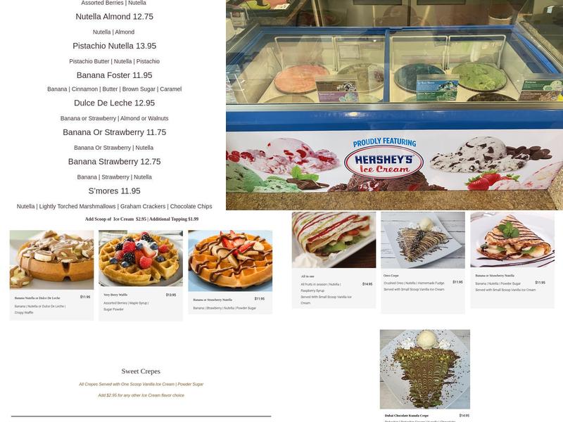 Crepes & Cones Menu