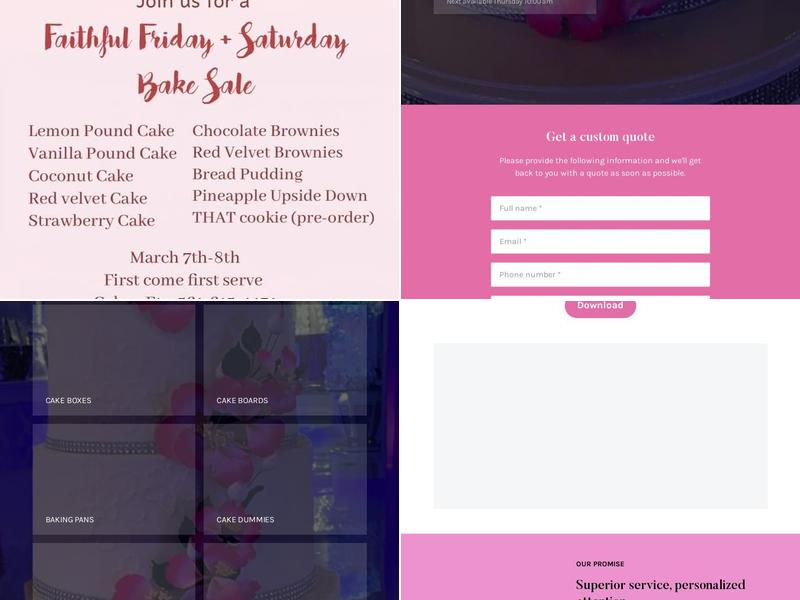 Cakes Etc Menu