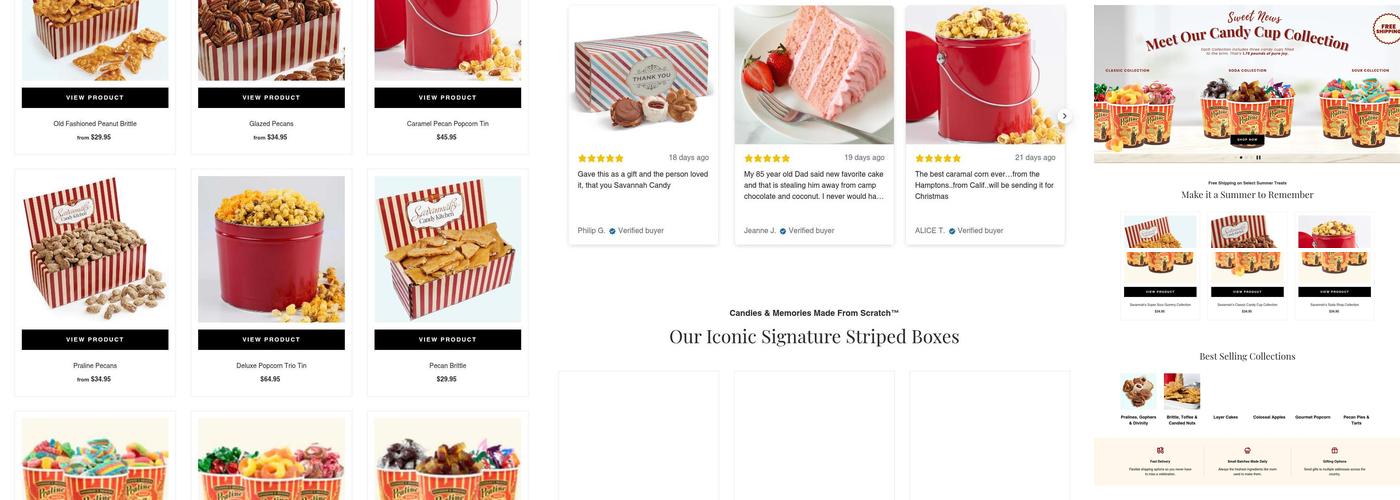 Savannah's Candy Kitchen Menu