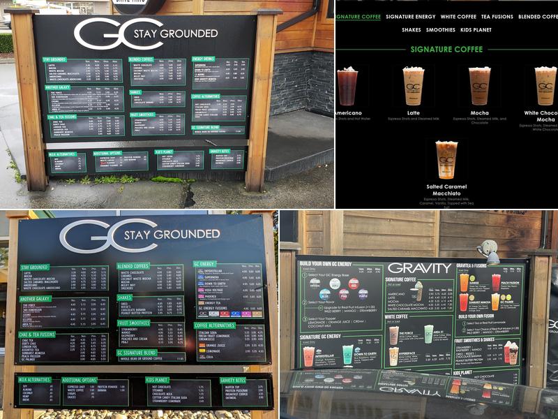 Gravity Coffee Menu